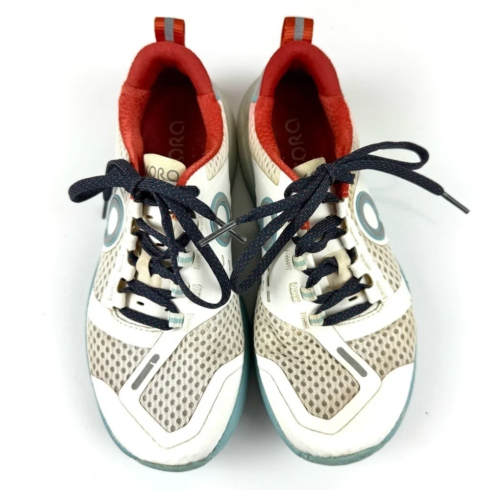 Skora Pulse Running Shoes Women’s Sz 6.5 White Blue Mesh Lace Up Sneakers Casual